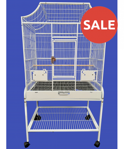 Parrot-Supplies Tampa Parrot Cage With Stand White